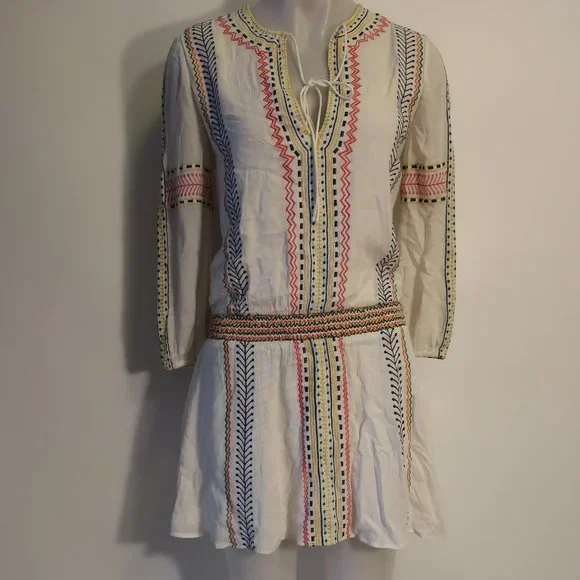 sachin and babi light blue dress Alice + Olivia | Dresses | Womens Alice Olivia White Multicolor Long Sleeve  Embroidered Mini Dress 2